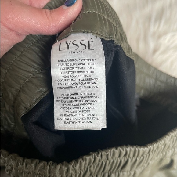 Lysse Women's Brisk Leather Jogger Olive Green Size Small - Picture 5 of 5